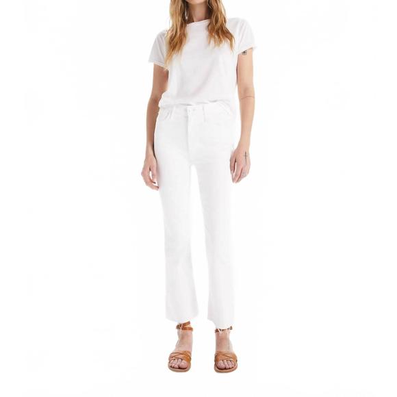 NEW MOTHER hustler high rise ankle flared jeans in not guilty - Picture 1 of 3